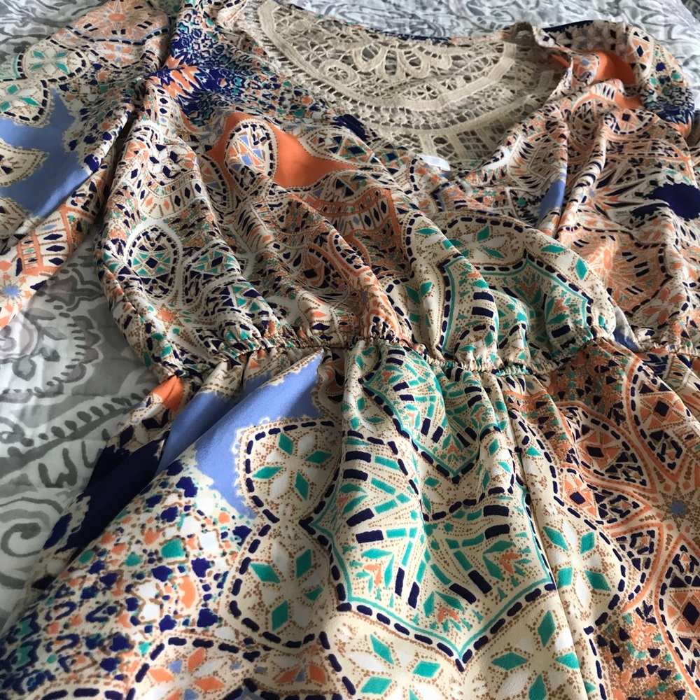 patterned crochet romper - Picture 2 of 4